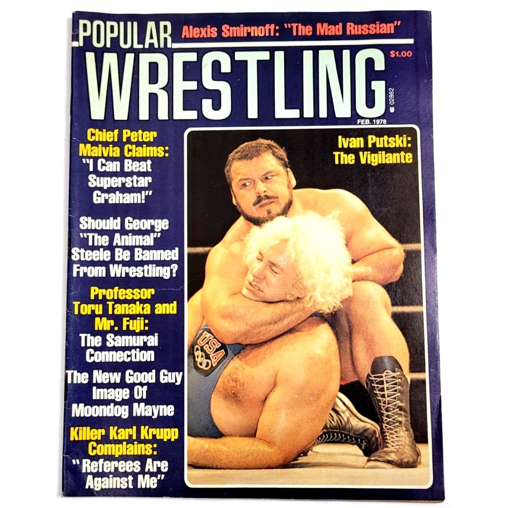 POPULAR WRESTLING FEB 1978 - MR. FUGI / SUPERSTAR BILLY GRAHAM / GEORGE STEELE
